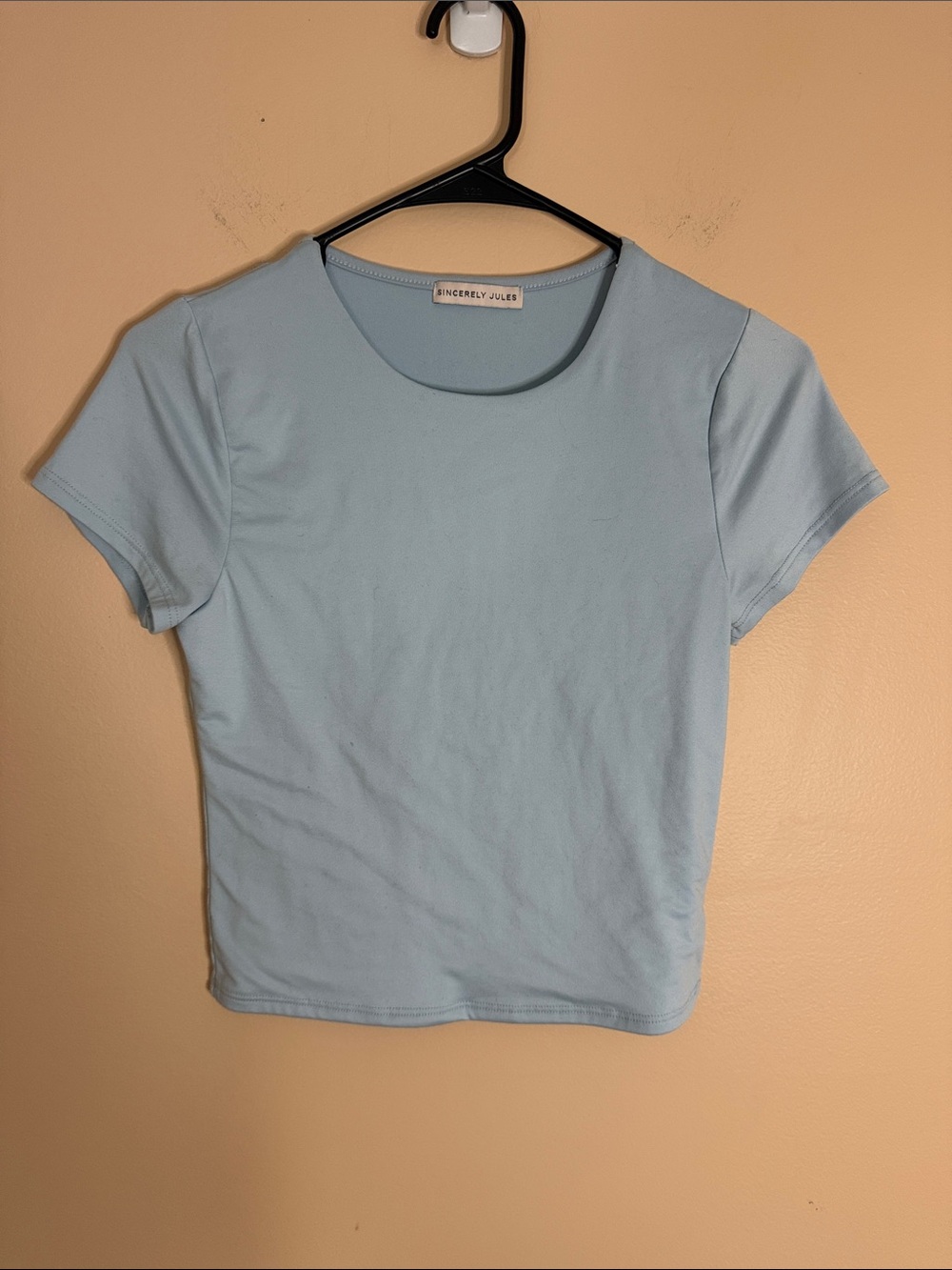 Sincerly Jules Light Blue Short Sleeve Crew Tee